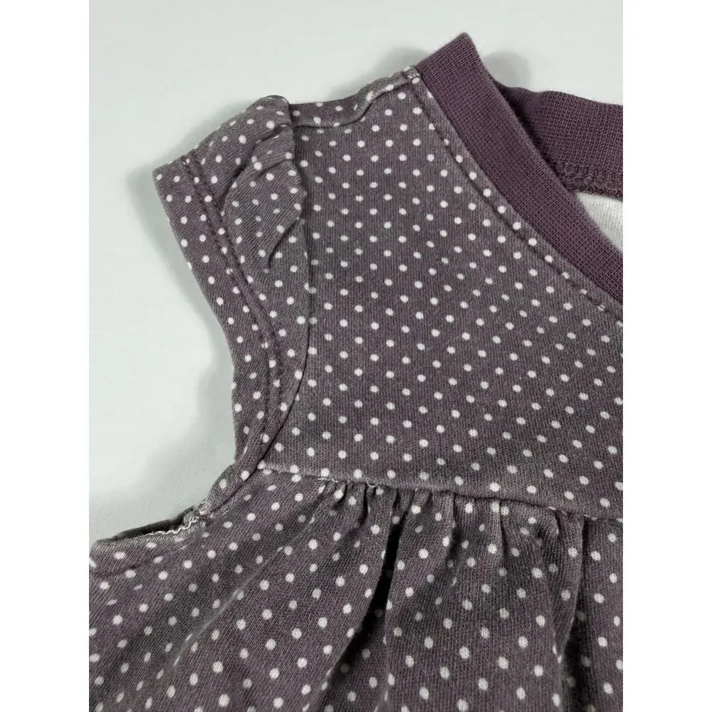 Tea Collection Polka Dot Wrap Romper Purple 12-18 Months